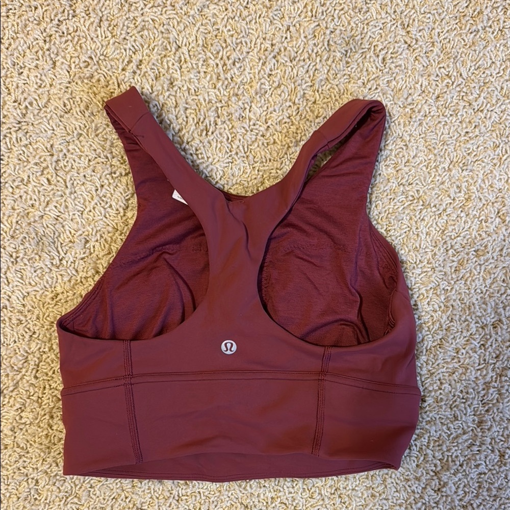 Crimson lululemon bra top. Size 6. - Picture 2 of 4